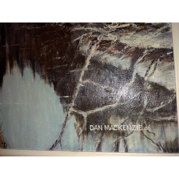Dan Mackenzie Winter River Oil Painting Snowy Landscape Canadian Art - Picture 5 of 6